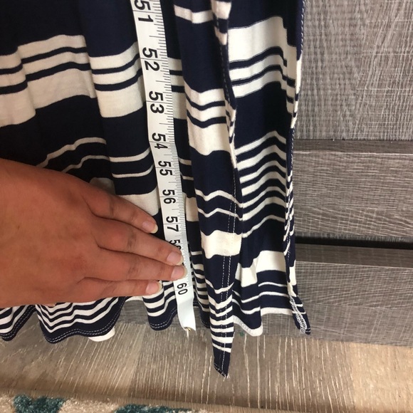 Navy white striped preppy maxi dress - Picture 6 of 6